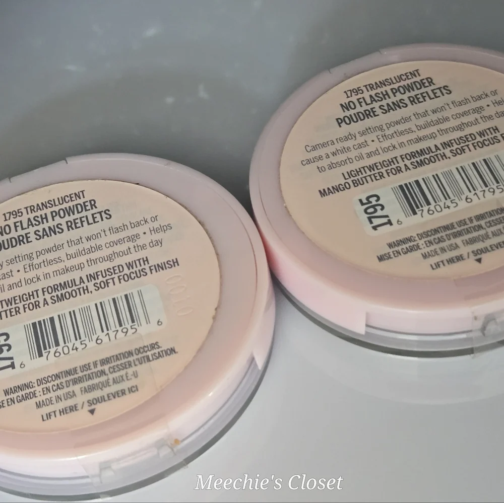 NEW HARD CANDY Two Translucent Sheer 1795 No flash powder 0.31oz Sealed X2